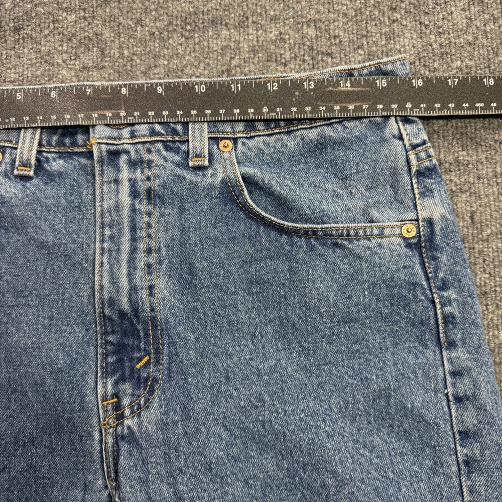 Levis 505 Straight Leg Jeans Mens 34x30 Blue Regular Fit Denim - Picture 7 of 8